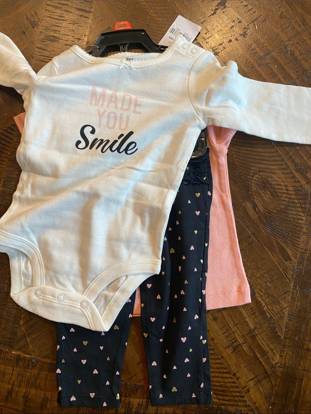 NWT Carters Adorable 9 Mo Onesie Set of 3 Outfits Onesies ALL COTTON